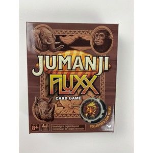 Jumanji Fluxx Card Game with Collectors Coin Strategy Ages 8+ NEW